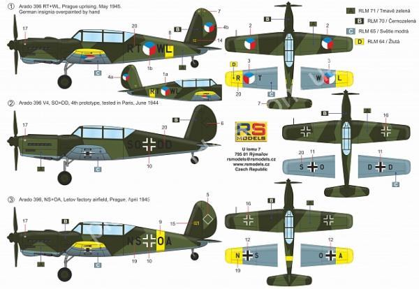 1/72 RS models 92231 Arado Ar 396