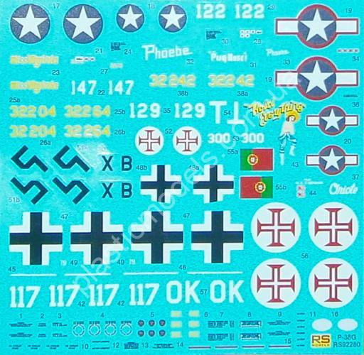1/72 RS models 92280 P-38G Lightning