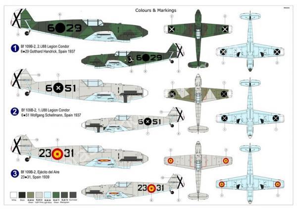 1/72 AZ model 7896 Messerschmitt Bf-109B 'Berta' Over Spain