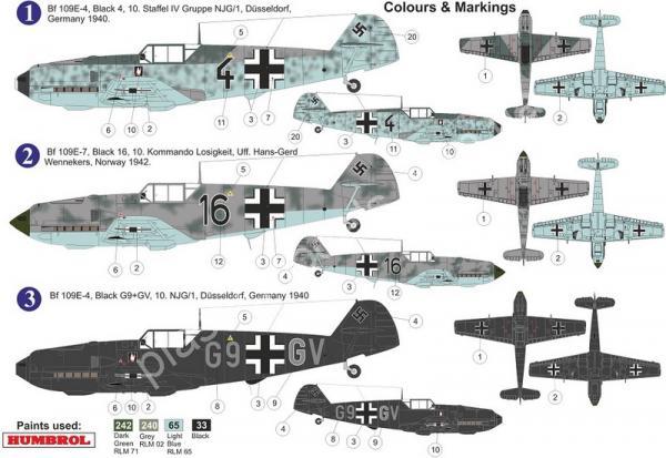 1/72 AZ model 7666 Messerschmitt Bf 109E-4/7 „Night Fighter“