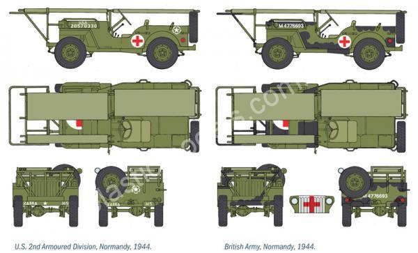 1/35 Italeri 326 1/4 ton. 4x4 Ambulance Jeep