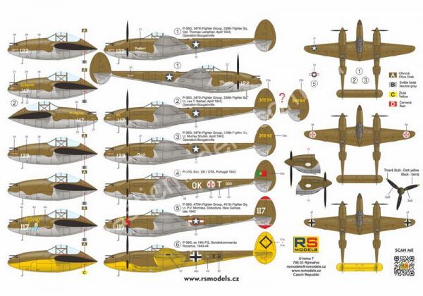 1/72 RS models 92280 P-38G Lightning