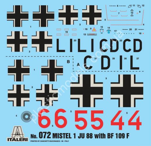 1/72 Italeri 072 MISTEL 1 Ju 88 A-4 and BF 109 F-4