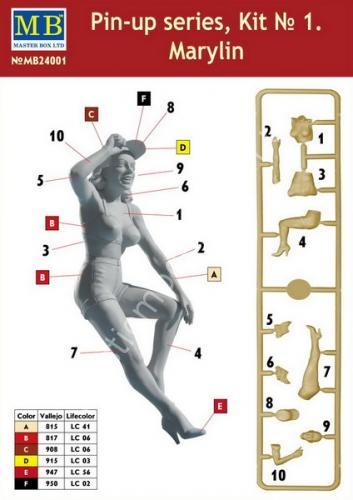 1/24 Master Box 24001 Pin-up series, Kit No. 1. Marylin
