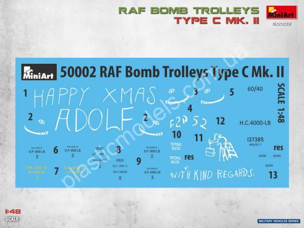 RAF bomb trolleys type C MK II 1/48 MiniArt 50002