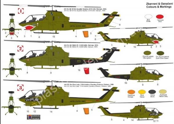 1/72 Kovozavody Prostejov 0379 AH-1G Huey Cobra „Early“