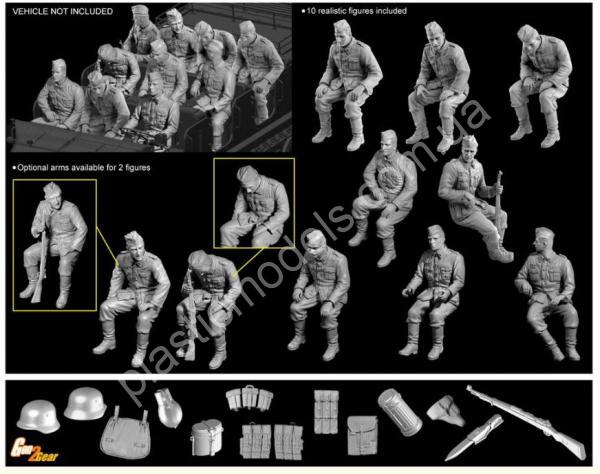 1/35 Dragon 6671 German Half-Track Riders (10 Figures Set)