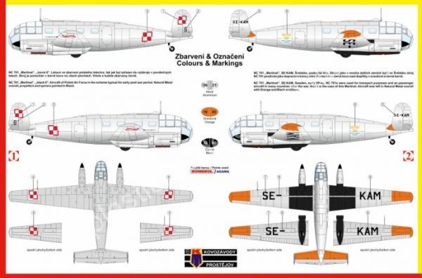 1/72 KPM 0054 NC.701 Martinet  France,Poland,Sweden