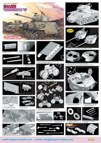 1/35 Dragon 6183 tank M4A3(76)W HVSS (M4A3E8) Sherman 