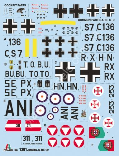 1/72 Italeri 1391 Junkers JU 86 E1/E2