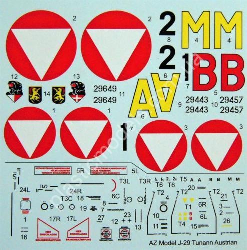 1/48 AZ model 4856 SAAB J-29F Tunnan (Austria)