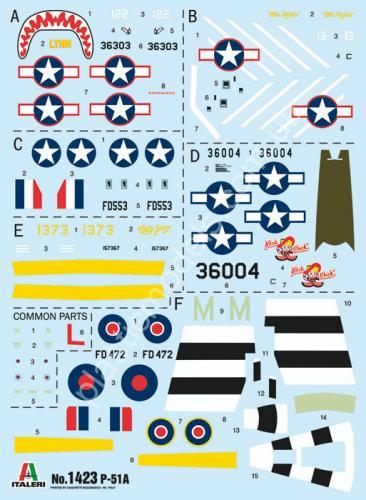 1/72 Italeri 1423 North American P-51A Mustang