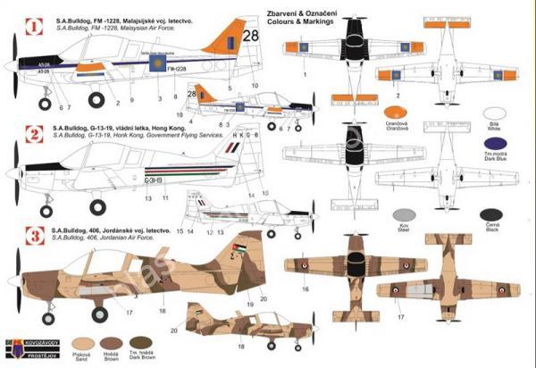 1/72 Kovozavody Prostejov 0301 S.A. Bulldog T.1 „Overseas services“