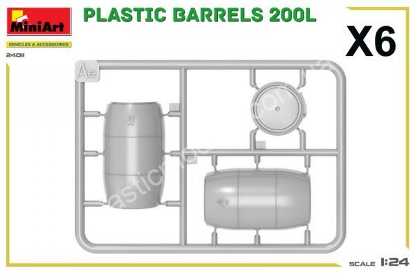 1/24 MiniArt 24011 Plastic Barrels 200L