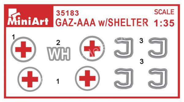 1/35 MiniArt 35183 GAZ-AAA with shelter Автомобиль ГАЗ-ААА КУНГ