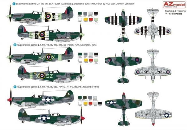 1/72 AZ model 7336 Supermarine Spitfire L.F.Mk.Vb
