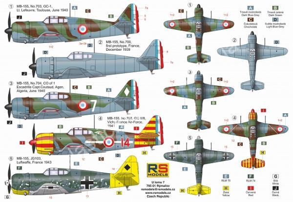 1/72 RS models 92248 Marcel-Bloch MB-155