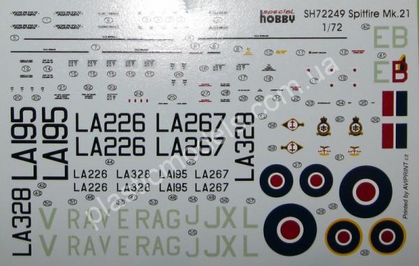 1/72 Special hobby 72249 Supermarine Spitfire F Mk.21 Post War Service