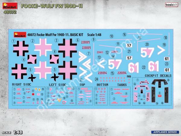 Focke-Wulf Fw 190D-11. Basic Kit 1/48 MiniArt 48072