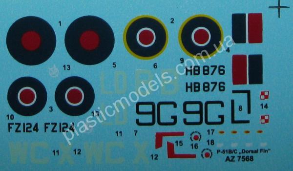1/72 AZ model 7568 Mustang Mk.III „Dorsal fin“