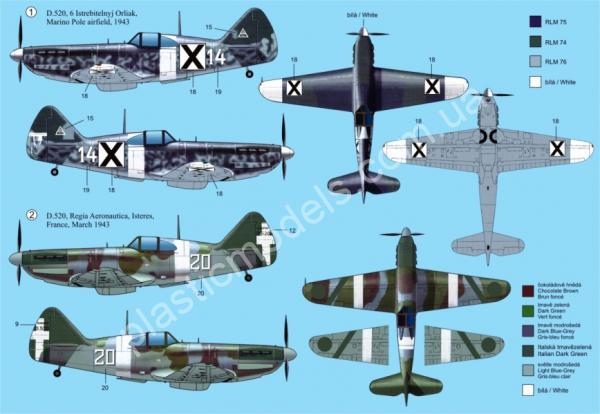 1/72 RS models 92091 Dewoitine D-520 Bulgaria