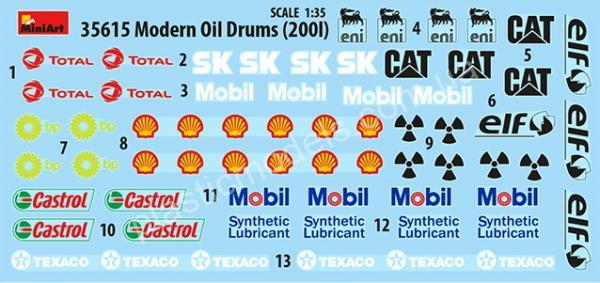 1/35 MiniArt 35615 Modern Oil Drums 200L