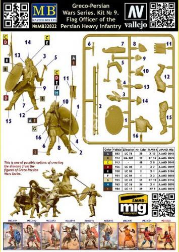 1/32 Master Box 32022 Flag Officer of the Persian Heavy Infantry Greco-Persian Wars.