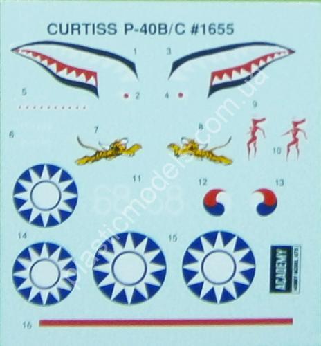1/72 Academy 12456 Curtiss P-40B Tomahawk