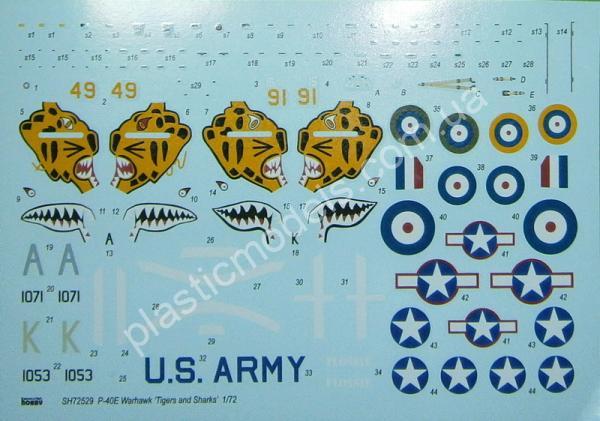 1/72 Special hobby 72529 P-40E Warhawk ‘Tigers and Sharks’