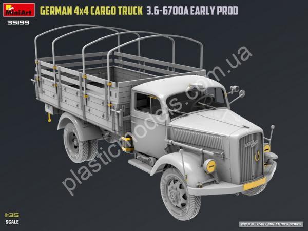 German 3t 4x4 Cargo Truck 3.6-6700A Early Prod 1/35 MiniArt 35199