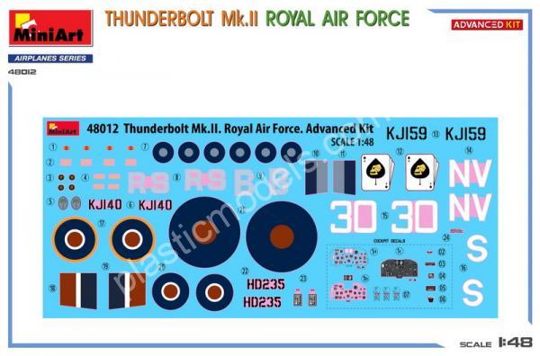 Thunderbolt Mk.II Royal Air Force Advanced Kit 1/48 MiniArt 48012