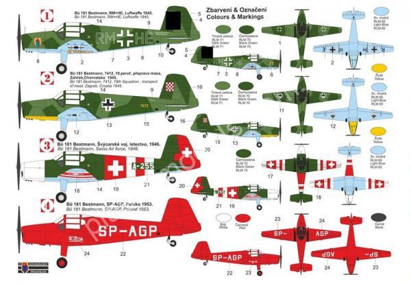 1/72 Kovozavody Prostejov 0511 Bücker Bü 181 Bestmann
