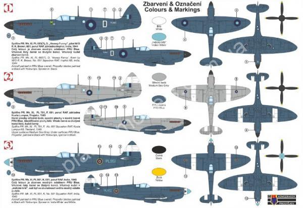 1/72 Kovozavody Prostejov 0295 Spitfire PR. Mk.XI „SEAC“