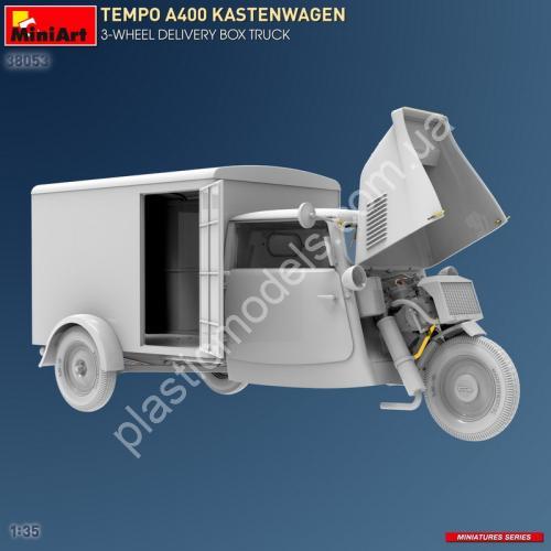 1/35 MiniArt 38053 Tempo A400 Kastenwagen 3-wheel Delivery Box Truck
