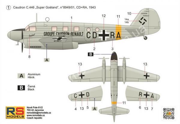 1/72 RS models 92299 Caudron C-446 