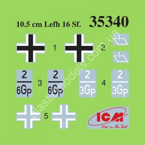 1/35 ICM 35340 10.5cm leFH 16(Sf) auf Geschutzwagen FCM36 (f)