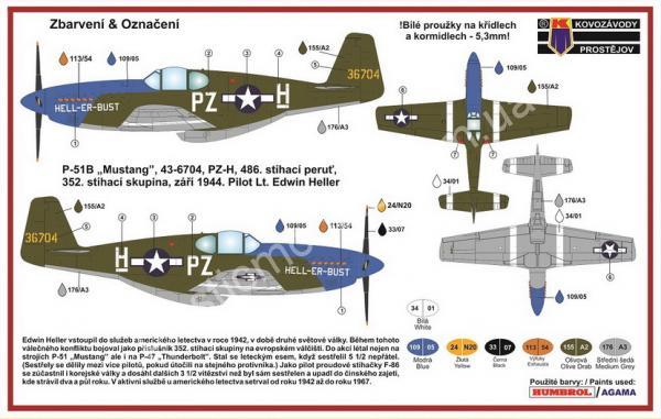 1/72 Kovozavody Prostejov 0003 North-American P-51B Mustang 