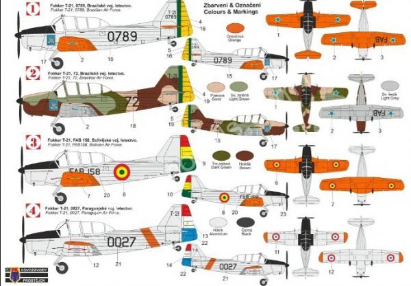 1/72 Kovozavody Prostejov 0373 Fokker T-21 „Instructor“