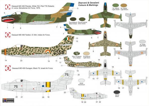 1/72 Kovozavody Prostejov 0529 Dassault MD.450 Ouragan/Planeta 'International'