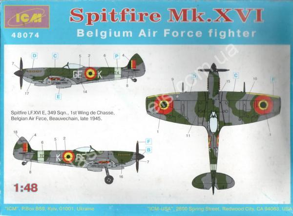 1/48 ICM 48074 Spitfire Mk.XVI Belgian Air Force fighter