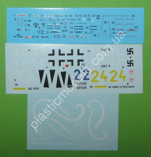 1/72 AZ model 7615 Messerschmitt Bf 109G-10 ERLA early, block 49XX