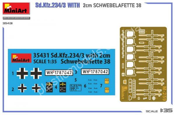 1/35 MiniArt 35431 Sd.Kfz.234/3 With 2cm Schwebelafette 38
