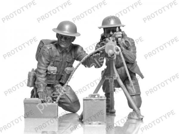 1/35 ICM 35646 British Vickers MG Crew Vickers MG + 2 FiguresРасчет британского пулемета Vickers