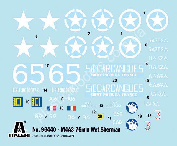 1/35 Italeri 96440 M4A3 Sherman 76mm wet