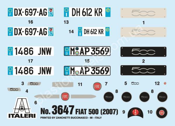 1/24 Italeri 3647 Fiat 500