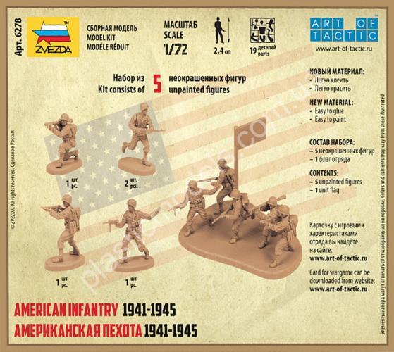 1/72 Zvezda 6278 Amerikan Infantry 1941-1945