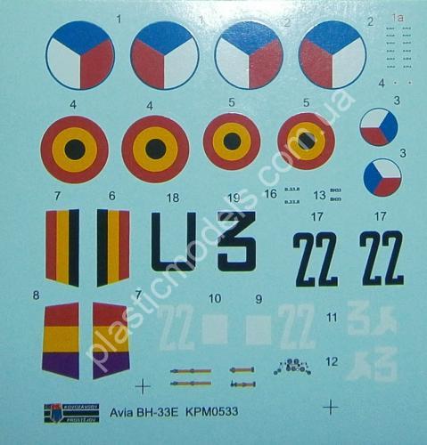 1/72 Kovozavody Prostejov 0533 Avia BH-33E „Over Europe“