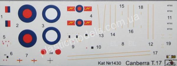 1/144 A-model 1430 E.E.Canberra T.17