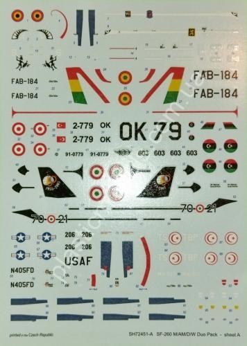 1/72 Special hobby 72451 SIAI-Marchetti SF-260 Duo Pack & Book