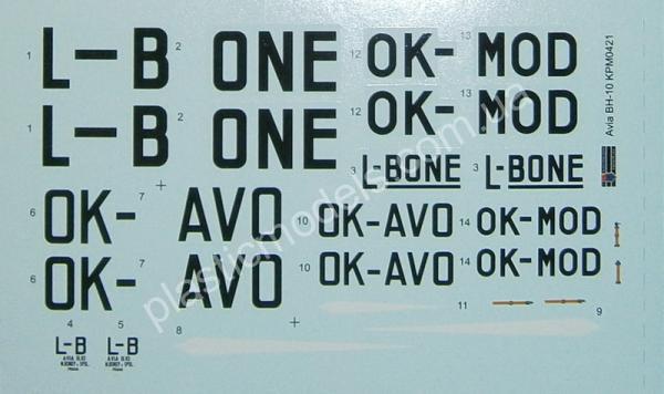 1/72 Kovozavody Prostejov 0421 Avia BH-10